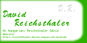david reichsthaler business card